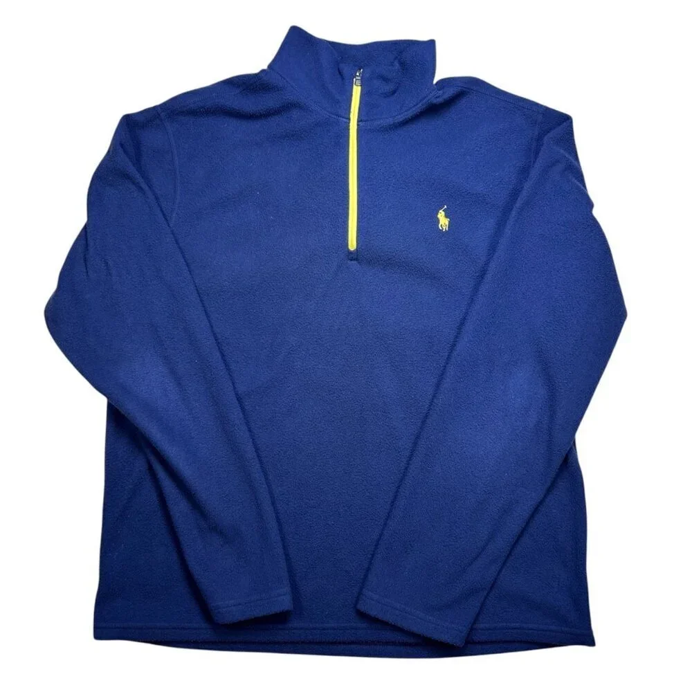 Polo Ralph Lauren Performance Fleece Large Navy Yellow Large Outdoors